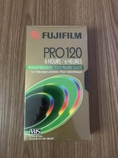 Fuji Pro 120 T-120 VHS Videocassette 6 Hour Blank Tape High Grade New Sealed