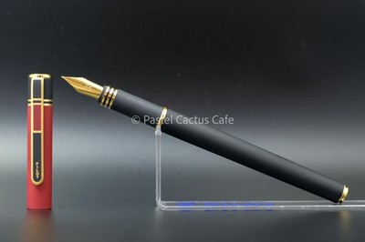 Pilot F ''Juliet'' Red M Nib Fountain Pen NOS Vintage 1980s Rare Collectible