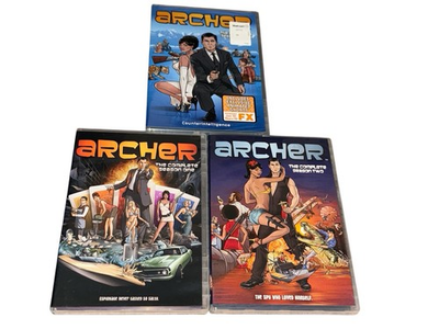 #ad Archer DVD Lot Complete Seasons 1 2 3 FX Animated TV Series Show H Jon Benjamin $25.95