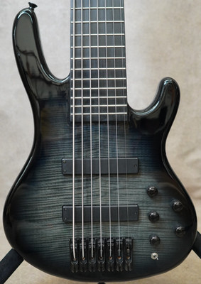 AIO S11  7-String neck_through Electric Bass - Trans Black H027