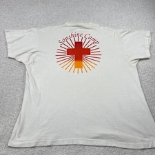 Vtg 90s FOTL Christian Camp T-Shirt White 3XL Made in USA Jesus Cross