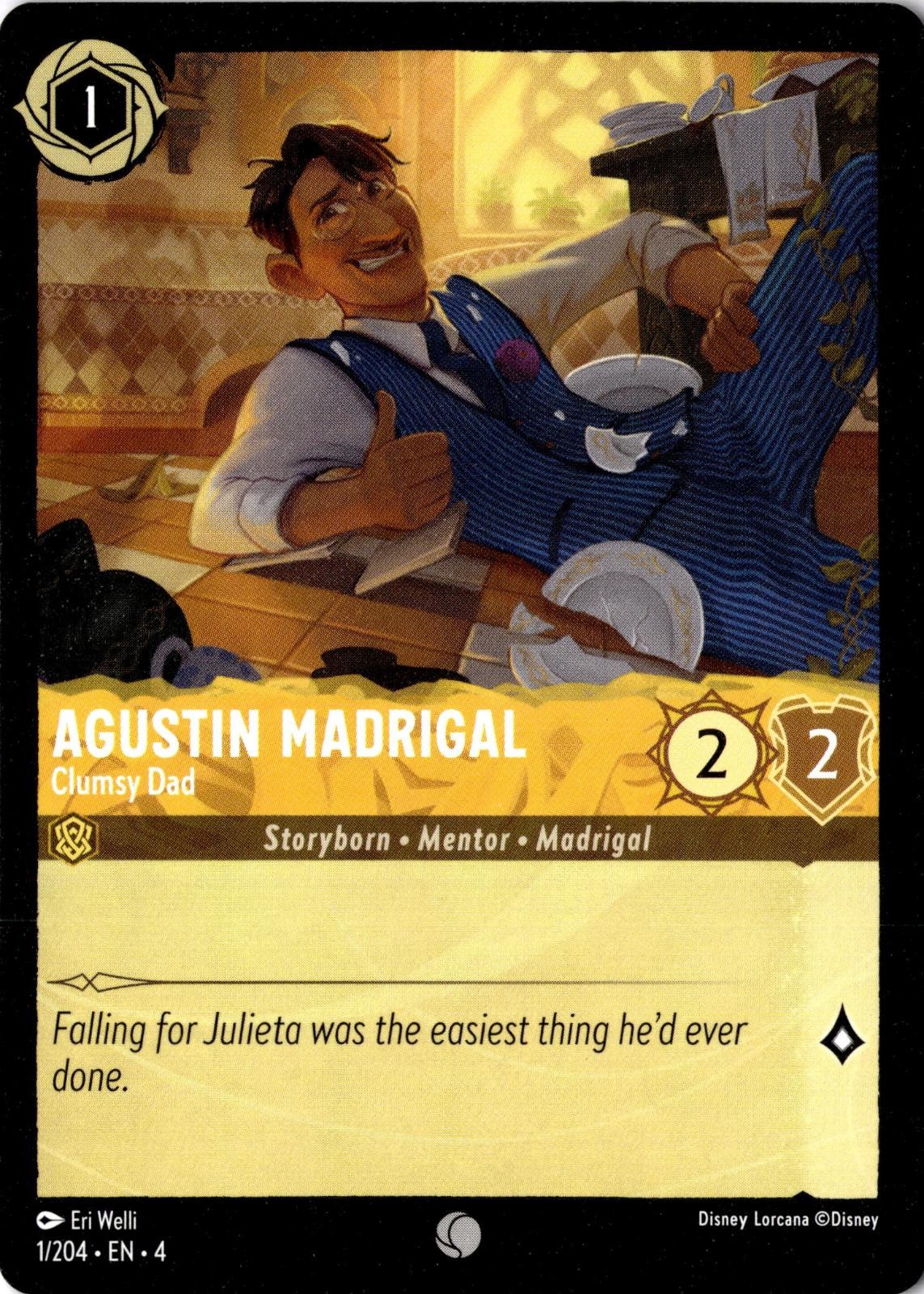 Agustin Madrigal - Clumsy Dad 1/204 Common Ursula's Return Lorcana Near Mint