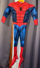 Spiderman Marvel Spider-Man Padded Bodysuit Costume Red Blue sz Small Kids