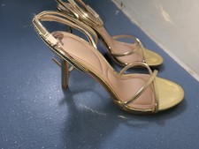Primark Barely There Golden Sandal Size 4 EU 37  Brand New