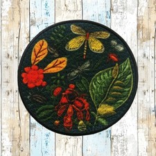 Nature Insect Patch Iron-on Applique Foliage Butterfly Badge Moth Flowers Decor