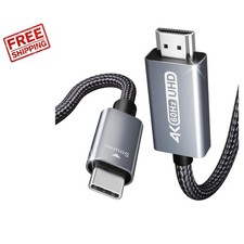 High-Speed 4K 60Hz USB C to HDMI Cable - 6 Feet, Compatible with iPhone 15