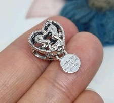 NEW Genuine PANDORA Silver Ocean Openwork Seahorse Heart Charm  💕 S925 ALE 