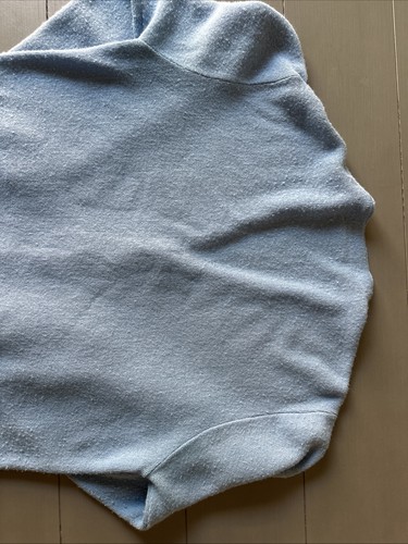 VTG JC Penney The Fox Sweater Robin Egg Blue Button Front Cardigan Logo Size M - Picture 12 of 12