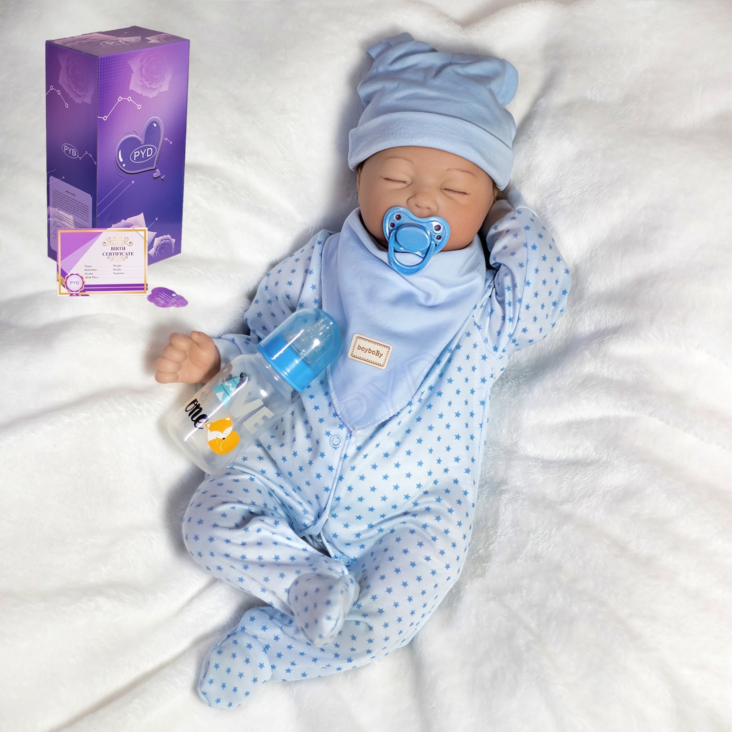 Vinyl Silicone Handmade Lifelike Newborn Boy Doll Gift