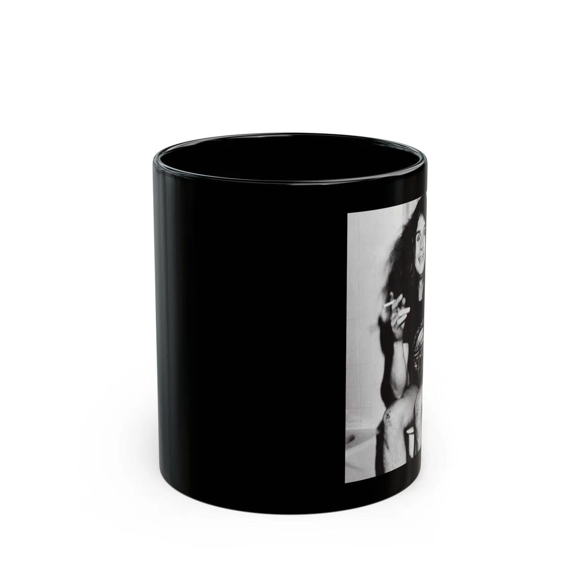 Ozzy Osbourne Vintage Black Mug - Fan Art Coffee Cup & Bathroom Joke Gift