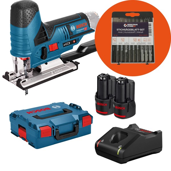 Bosch Akku-StichsäGe GST 12V-70 / 2X 2,0 Ah Akku + LadegeräT + WS24 StichsäGebla-image