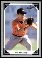 Cal Ripken 1991 Leaf #430 Baltimore Orioles FREE SHIPPING AutographDen