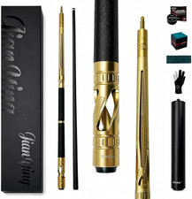 JIANYING Professional Carbon Fiber Pool Cue, 58" Low Deflection Billiard Cue wit