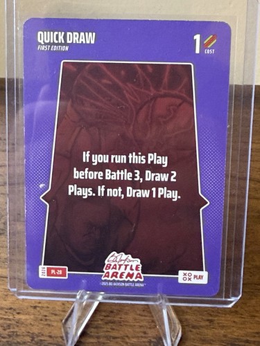 2026 Bo Jackson Battle Arena 1st Edition Quick Draw SP Play Card #PL-28