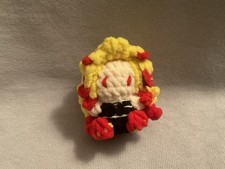 Handmade Crochet Rengoku Demon Slayer Inspired Mini Doll