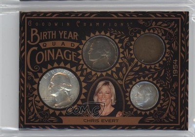 2025 Goodwin Champions Birth Year Quad Coinage 40/50 Chris Evert #BYQR-3 HOF sq1