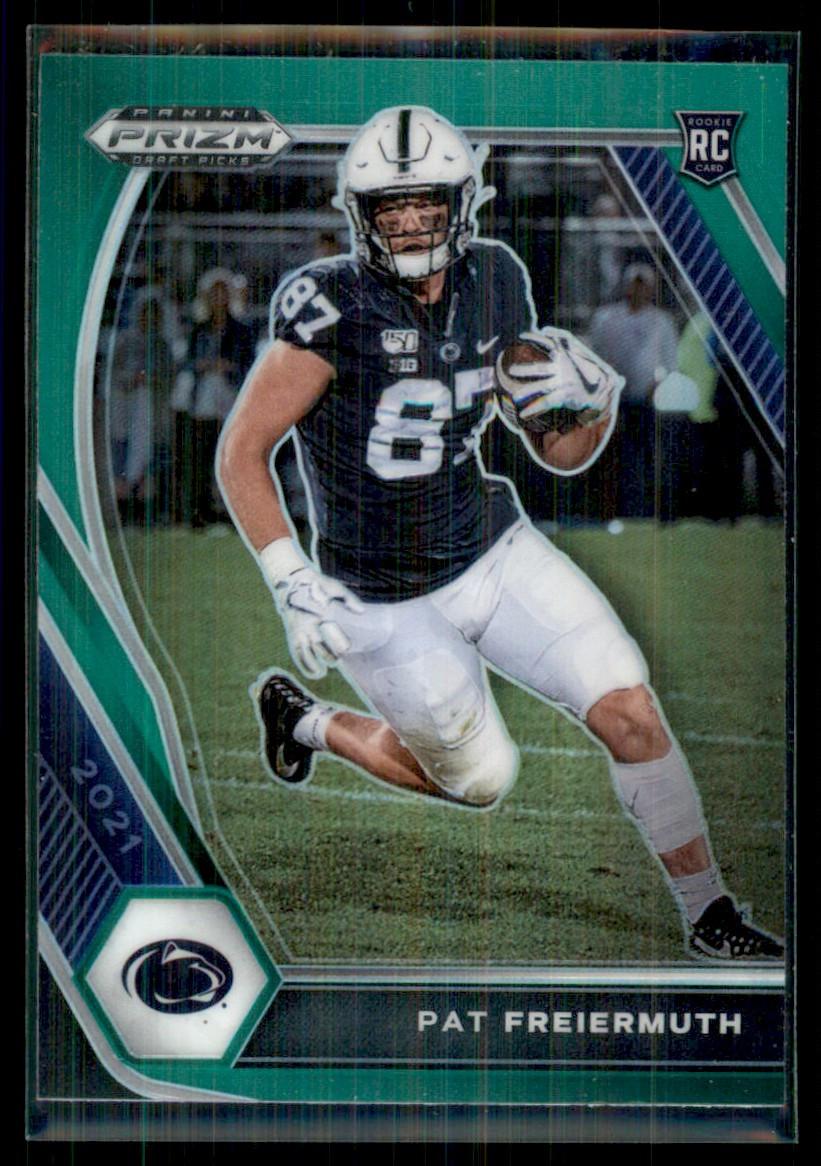 2021 Panini Prizm Draft Picks Collegiate Green Pat Freiermuth RC Penn State
