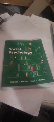 Social Psychology 6th ed. book 2024 gilovich keltner paperback