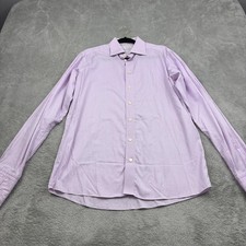 Eton Contemporary Dress Shirt Mens 16.5 Pink Stripe French Cuff Designer Preppy