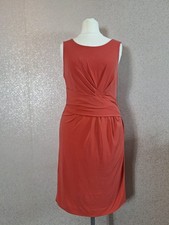 Mango Suit Coral Women's Formal Lined Knee Length Sleeveless Dress Size Small