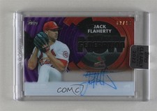 2022 Topps Clearly Authentic Generation Now Purple 2/10 Jack Flaherty Auto lz7