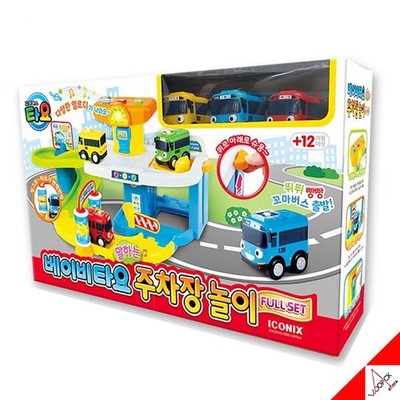 TAYO Little Bus Babyauto Ver. Talking Garage - Komplettset mit 3 Mini-Autos