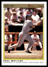 Paul Molitor 1991 O-Pee-Chee Premier #82 Brewers MLB READ FREE SHIP AutographDen