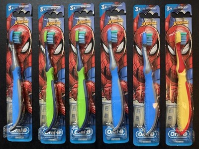 Oral-B Crest Kid's Toothbrush 3+, Spiderman graphics, Compact, soft 6/box. 