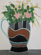 Maxwell 9 X 12 Original Loose Flowers In Vase Painting on Paper 