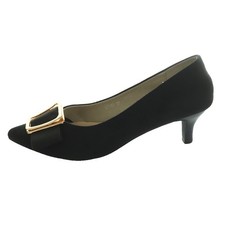 Oriental Traffic Women's Black Ribbon Pumps 37 US 7.5 , AB Condition