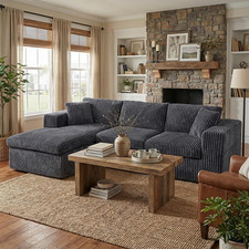 105" Modular Sectional Sofa, Boneless L Shaped Couch with Deep Seat, Cloud Foam