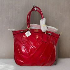 NWT RARE Coach Madison Diagonal Patent Lindsay Tote 21299
