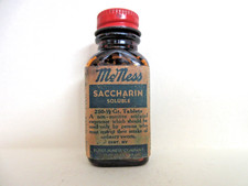 Edulcorante farmacia botella tabletas solubles en sacarina McNess vintage