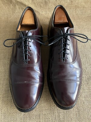 Allen Edmonds Park Avenue Burgunderrot Leder Kappe Zehe Oxford Schuhe Größe U...