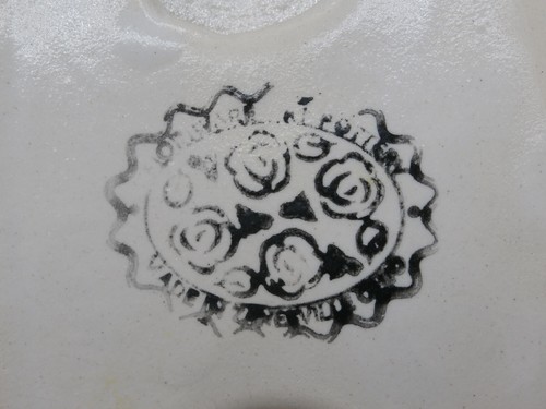 Vintage Fioriware Serviettenhalter blau & gelb Blumen Zanesville OH Kunstkeramik - Bild 10 von 10