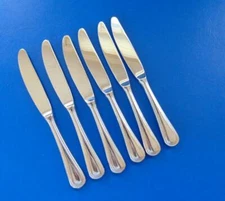 CALAIS Youth Knife Beaded Edge Lot of 6 World Tableware Stainless