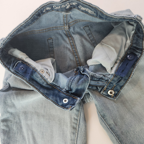 Cat and Jack Girls Skinny Jeans Size 12 Ultimate Stretch Adjustable Waist Light - Picture 6 of 9