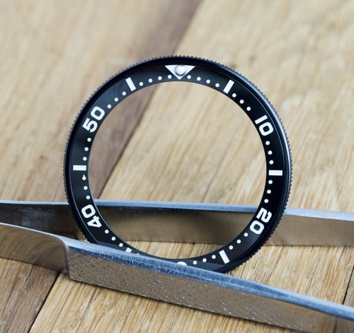 Bisel de espina negra + inserto para reloj Seiko SKX007/9 SRPD 120 clics unidireccional - Imagen 24 de 27