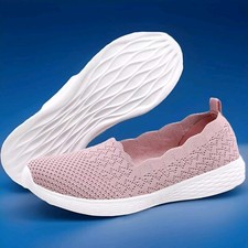 Shoes Poem Lady Women's Slip on Loafer Mesh Casual Ballet Flat Walking Sneakers