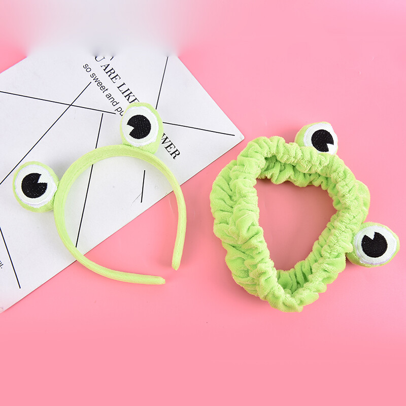 Frog Makeup Headband Widebrimmed Elastic Hairbands Cute Girls Hair