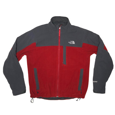 The North Face Red/Orange AL4P Windstopper Full Zip Fleece Nylon Jacket  Coat L