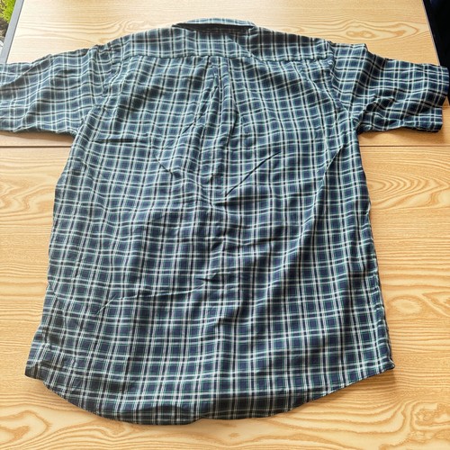 L.L.Bean Kurzarmhemd Herren Large blau 26" Pit-to-Pit Designer Preloved Men - Bild 5 von 9