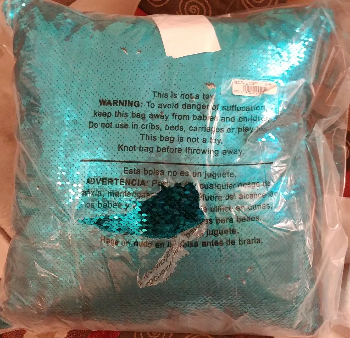 Brentwood mermaid sequin throw pillow 2025