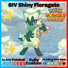 ✨ Shiny Floragato 6IV ✨ Pokemon Scarlet & Violet 🚀 Fast 🚀