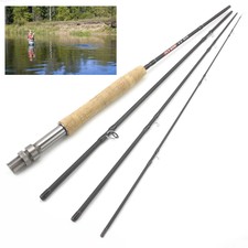 Fly Fishing Rod Carbon Fiber Slow Action Cork Handle Lightweight River Fly Rod