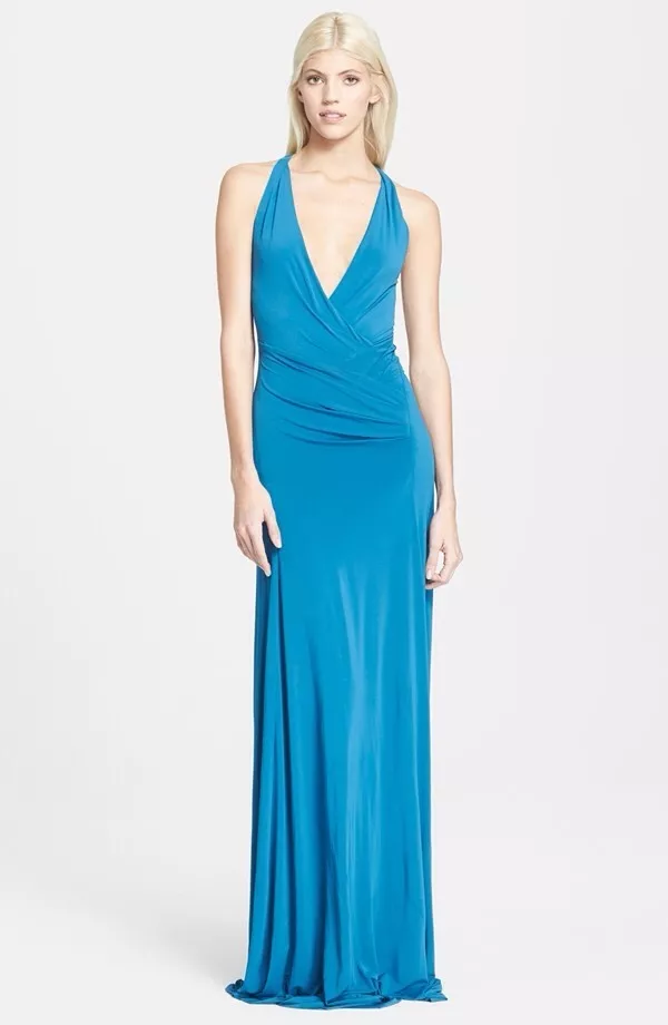 2 995 NWT Donna Karan Collection Runway Draped Evening Gown Dress size M