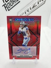 SIMI FEHOKO 2021 Obsidian Electric Etch Red Flood Rookie Auto SSP /6 COWBOYS RC 