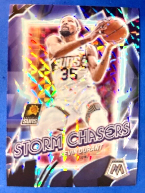 Kevin Durant 2023-24 Panini Mosaic Storm Chasers Silver Mosaic Prizm - Suns