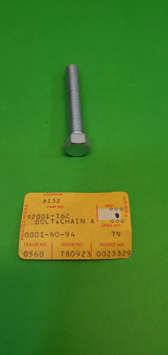 NOS KAWASAKI 1976-1979 KZ750 CHAIN ADJUSTER BOLT PART# 92001-162