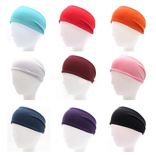 Men Women Sports Headband Yoga Gym Sweatband Hair Bands Head Prevent Sweat Band - Picture 13 of 42